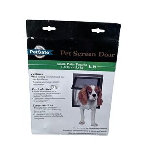PetSafe Pet Screen Door Small Black Snap-On Swinging Door for Cats and Dogs